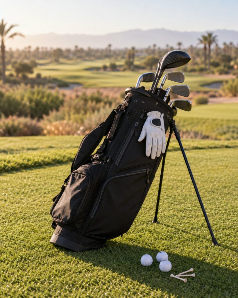 Un parcours de golf à Marrakech au pied de l'Atlas